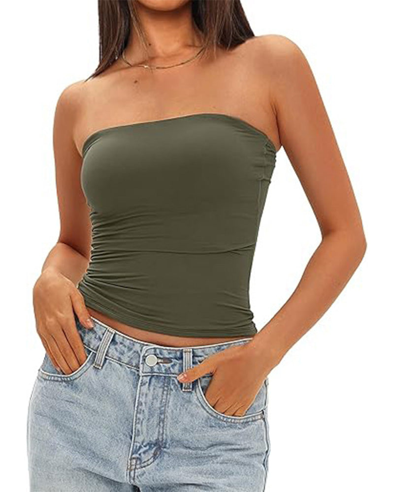 Damen Tanktop schmal geschnitten und ärmellos, Detail der Träger