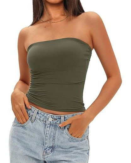 Damen Tanktop schmal geschnitten und ärmellos, Detail der Träger