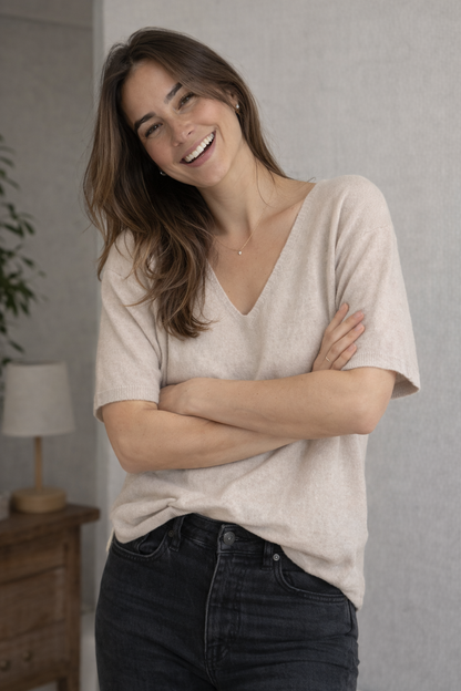 Damen-Bluse mit langen Ärmeln und Knöpfen