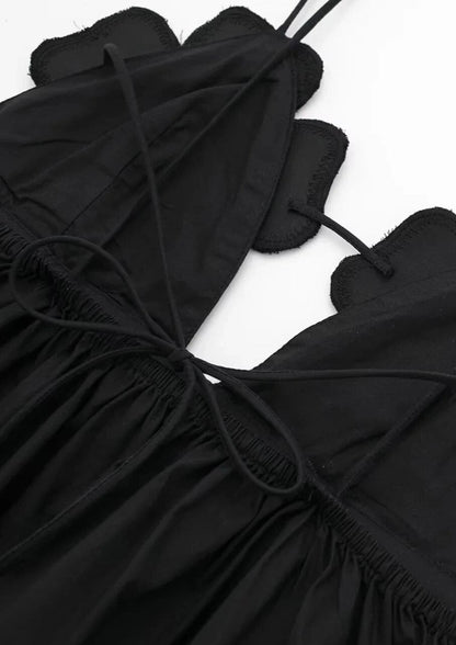 Damen Schwarzes Geripptes Stricktop Arabella
