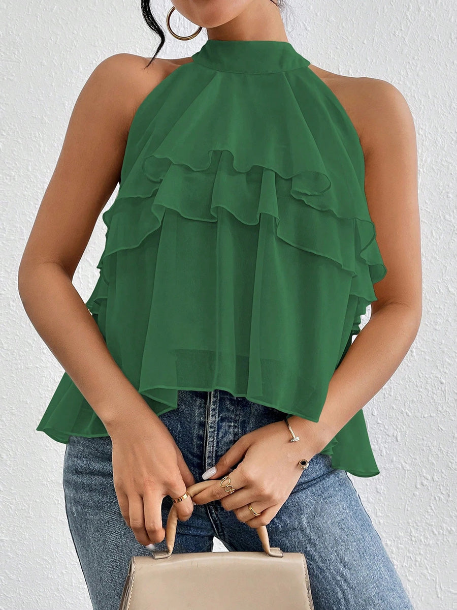 Damen-Tanktop in schlichtem Uni-Design, elegant und sommerlich