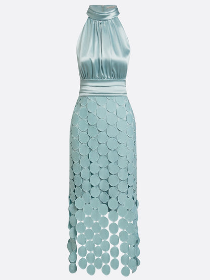 Elegantes Damen Midikleid mit Halterneck für festliche Anlässe