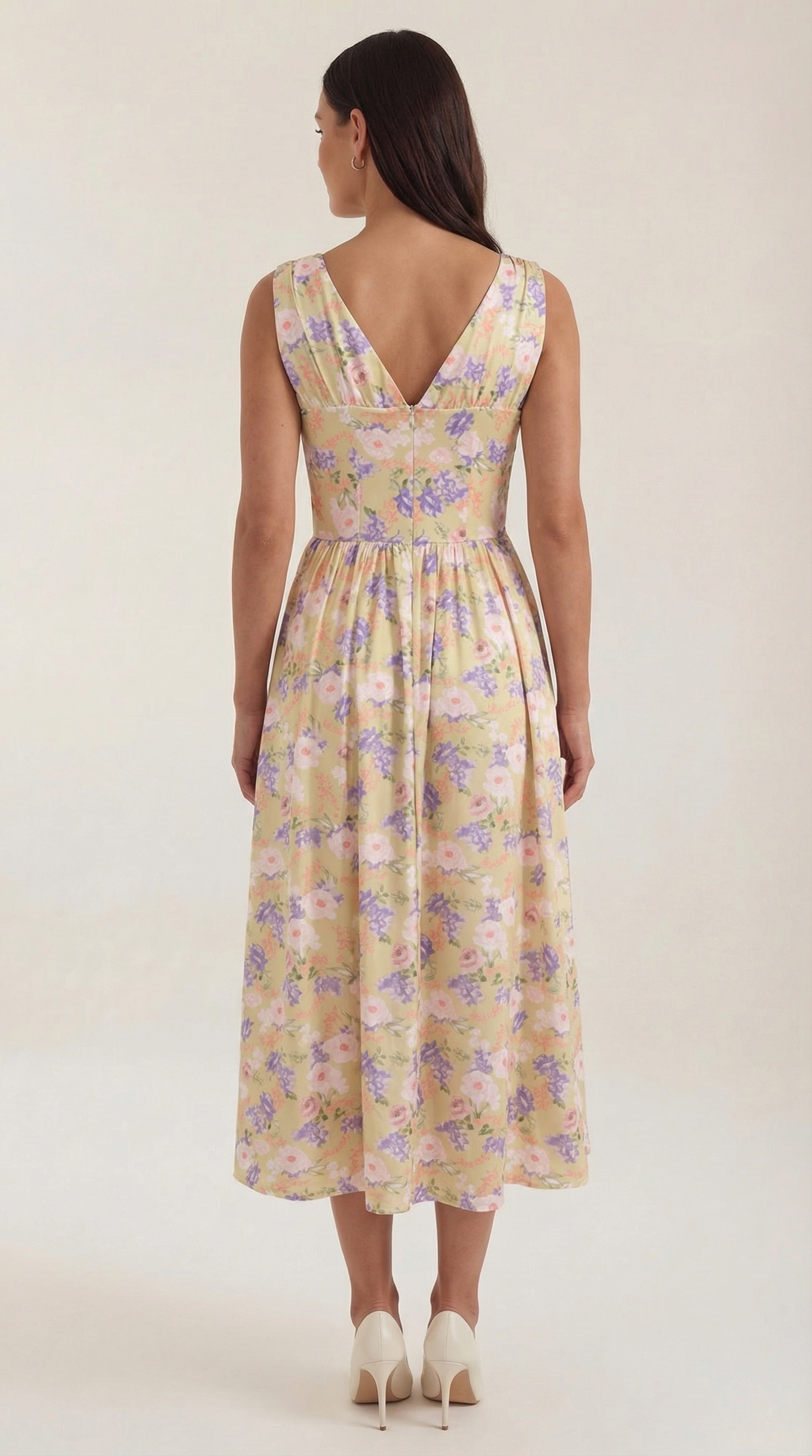 Damen Korsett Midi Sommerkleid