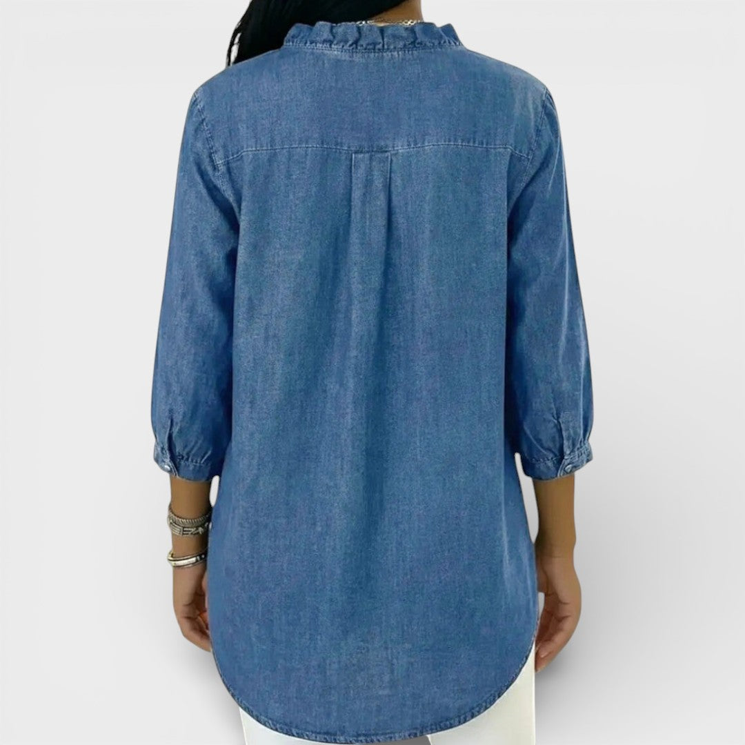 Elegante Bluse mit Rüschen