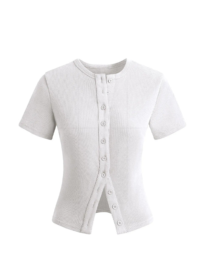 Damen Kurzmantel aus Baumwollmischung mit Schnalle von hinten