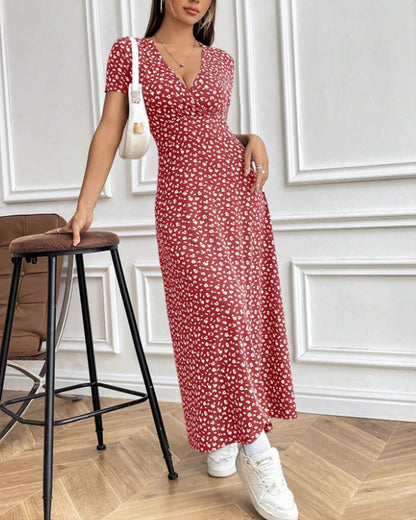 Elegantes bedrucktes Bodycon-Kleid