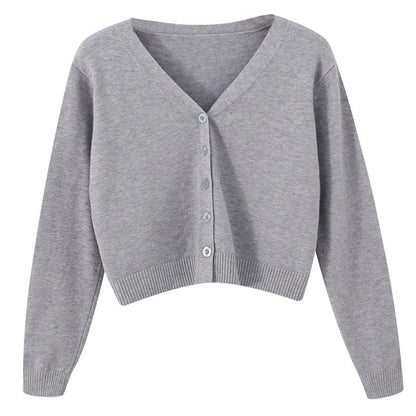 Damen V-Ausschnitt Leichter Strickpullover
