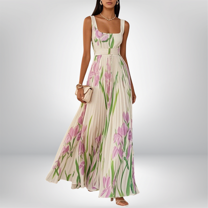 Fließendes Chiffon-Maxikleid