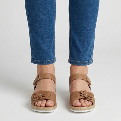 Damen Sandalen mit komfortablem floralem Design