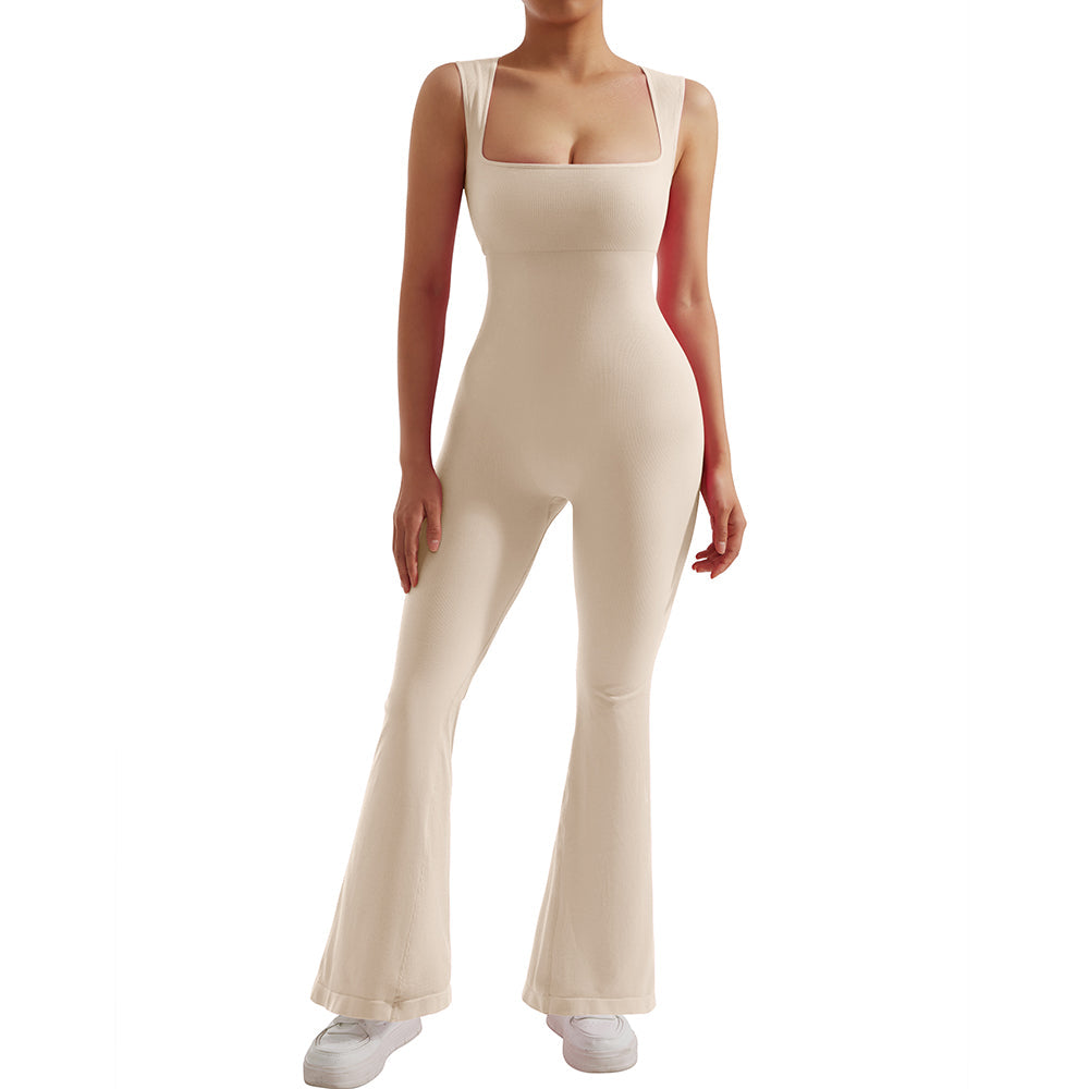 Ärmelloser Damen-Bodycon-Jumpsuit Eng anliegender Overall
