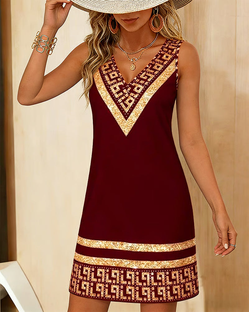 Ärmelloses Sommer-Minikleid