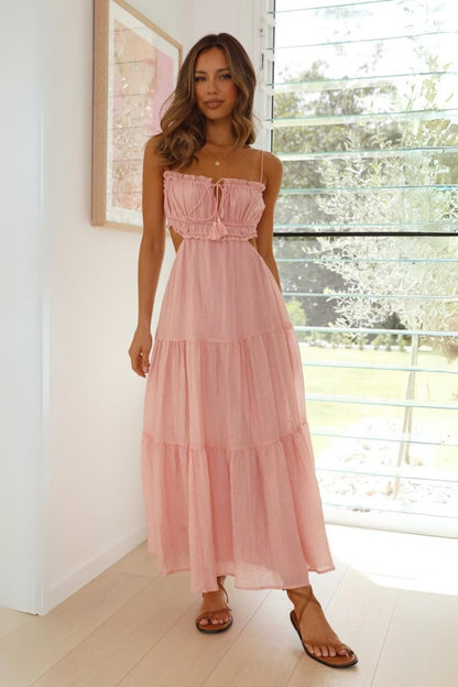 Midikleid aus Chiffon-Baumwollmischung