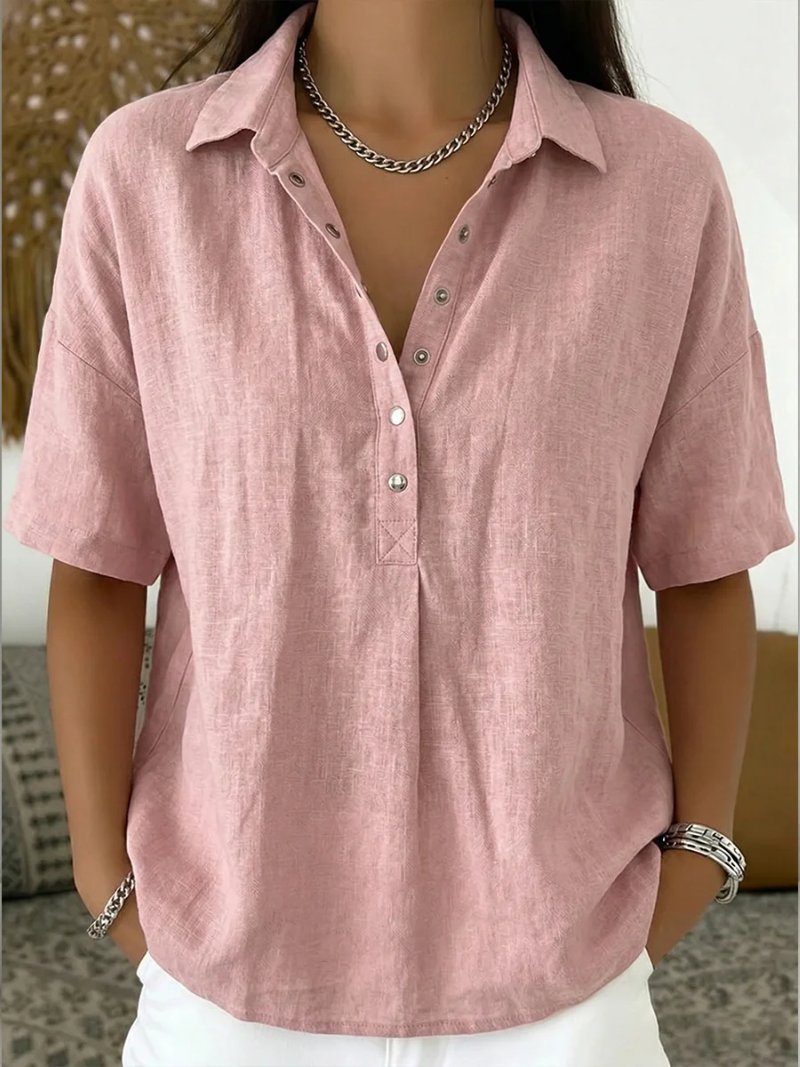 Bluse mit Kragen und Knopfleiste