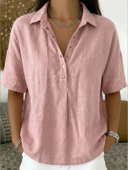 Bluse mit Kragen und Knopfleiste