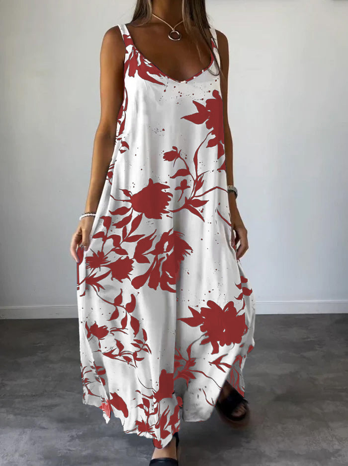 Modisches bedrucktes Damenkleid