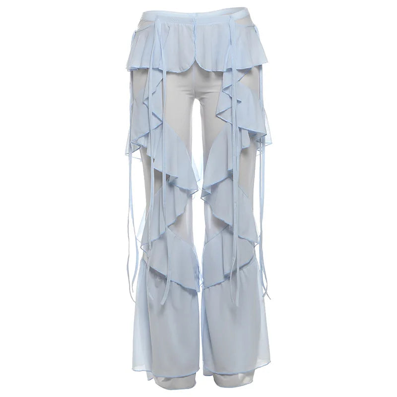 Damen Baumwollnetz Wickelhose Überhose