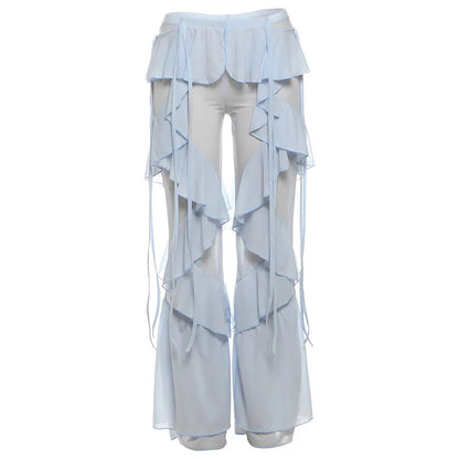 Damen Baumwollnetz Wickelhose Überhose