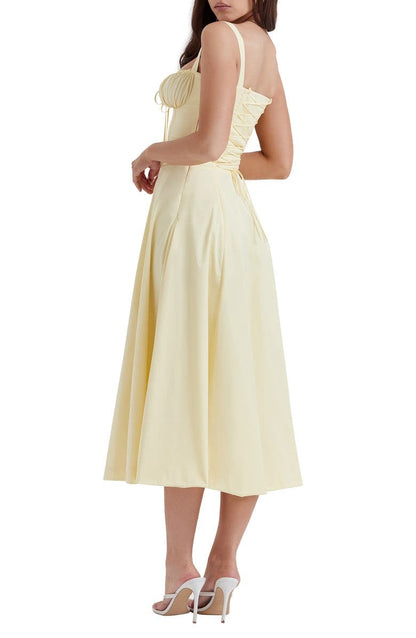 Blumiges Bustier-Midriff-Schnitt-Bodycon-Kleid