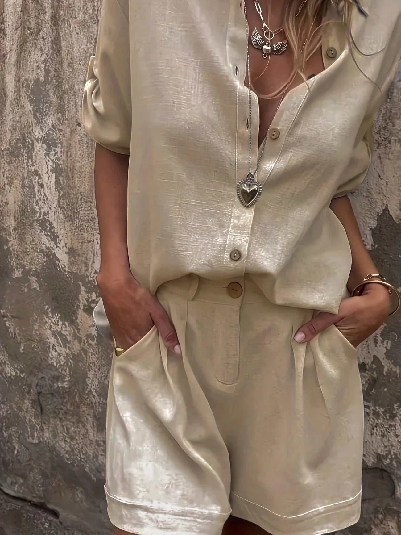 Stilvolles zweiteiliges Sommer-Set für Damen