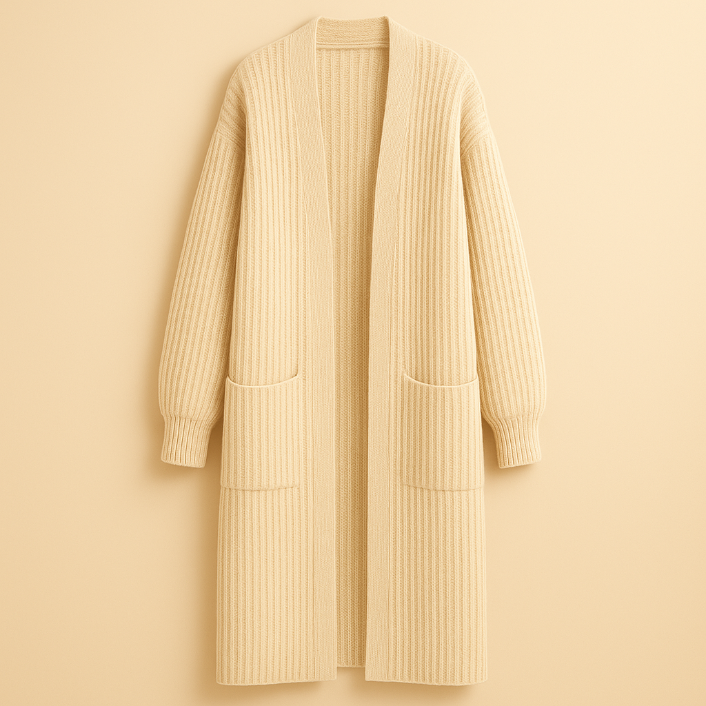 Damen Cardigan Grobstrick Lang Im Oversized Schnitt