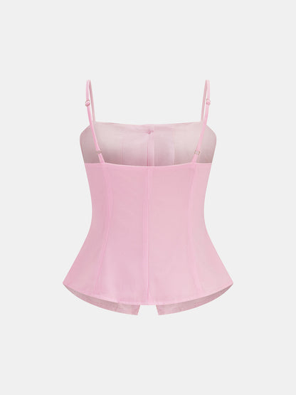Rock-Set für Damen mit fliessendem Plisseerock und schlichtem Camisole Top