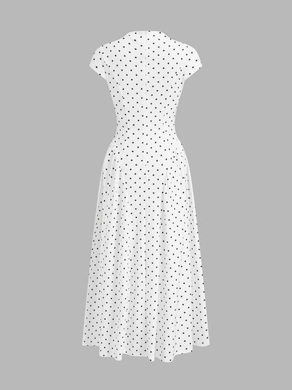 Feminines Damenkleid in Maxi-Länge mit ausgestelltem Rock