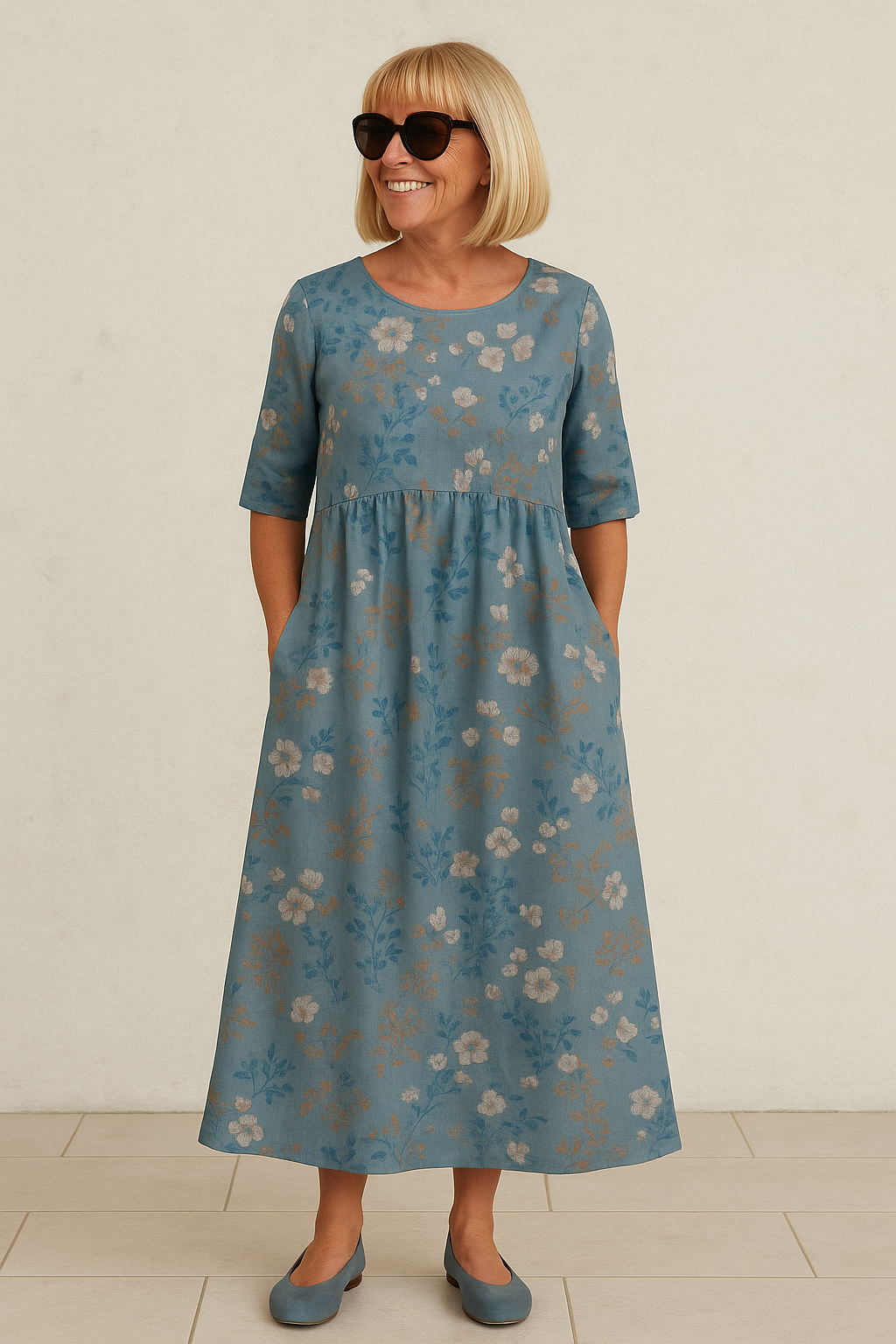 Legeres Midikleid für Damen mit mühelosem Eleganzstil