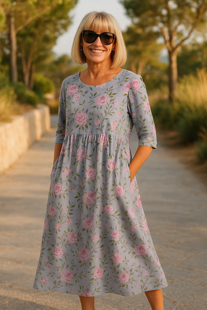 Legeres Midikleid für Damen mit mühelosem Eleganzstil