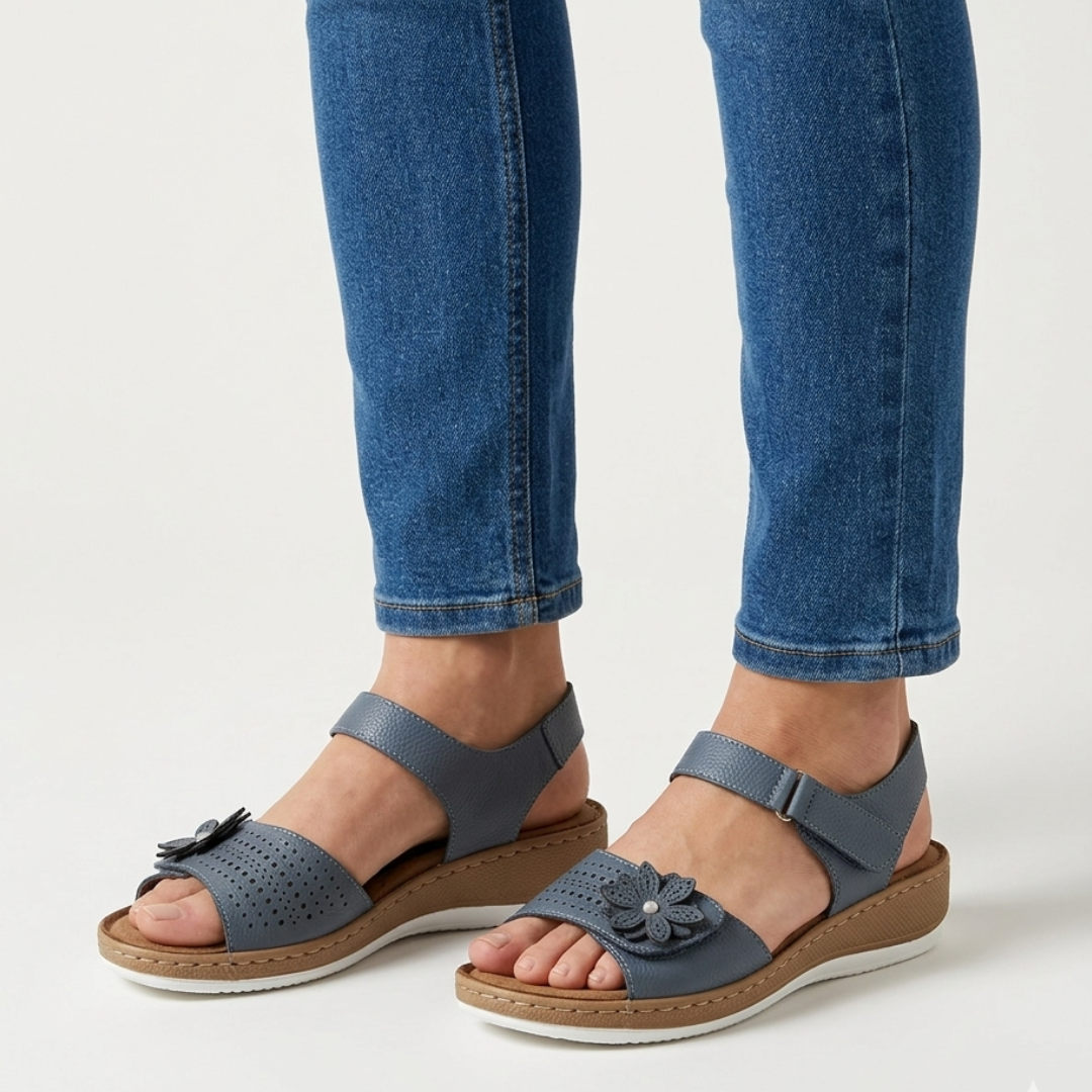 Damen Sandalen mit komfortablem floralem Design