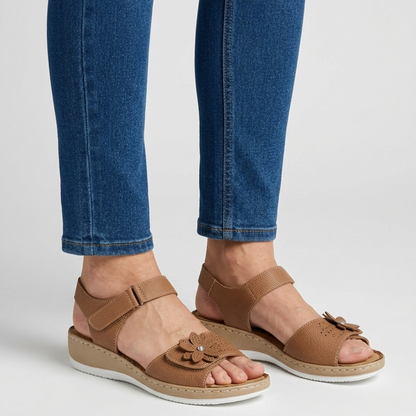 Damen Sandalen mit komfortablem floralem Design