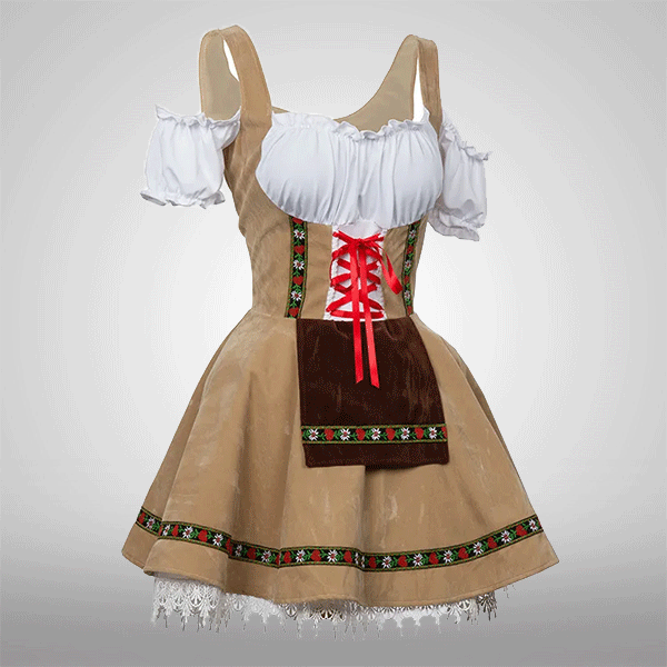 Damen-Dirndl-Latzkleid als festliche Trachtenmode