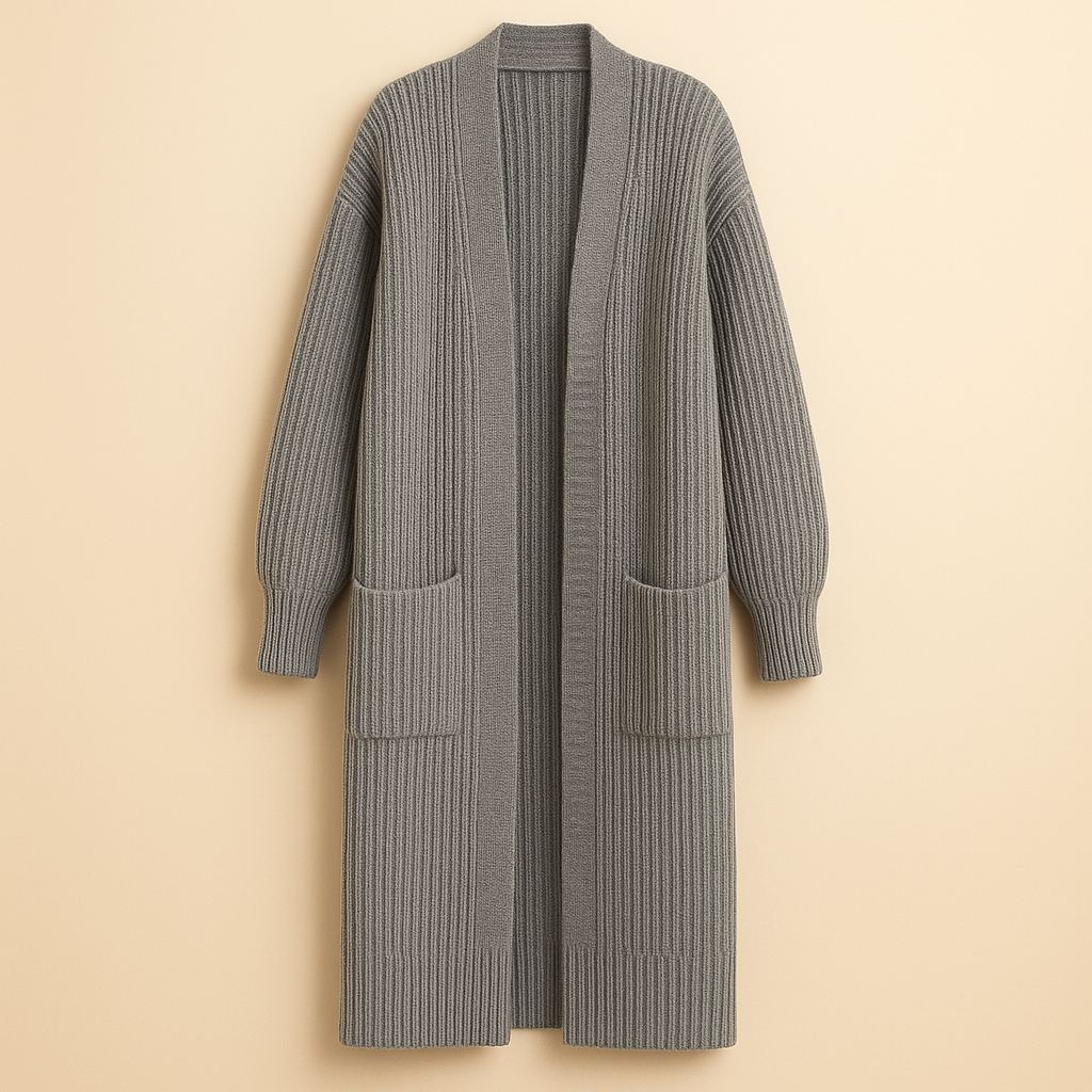 Langer Cardigan für Damen beim entspannten Layering