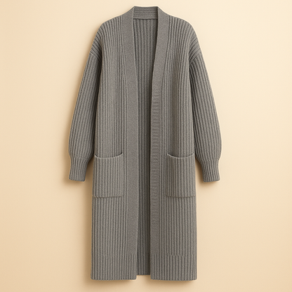 Langer Cardigan für Damen beim entspannten Layering
