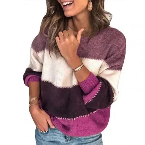 Emily® I Gestreifter Farbblock-Pullover