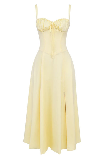 Blumiges Bustier-Midriff-Schnitt-Bodycon-Kleid