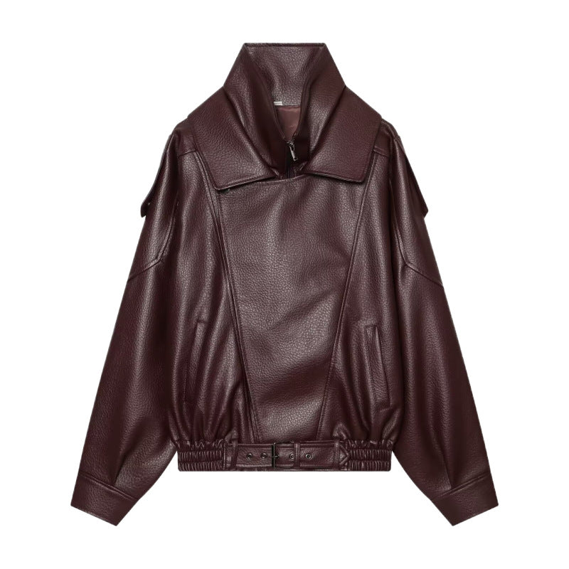 Damenjacke aus Kunstleder für vielseitige Alltagslooks