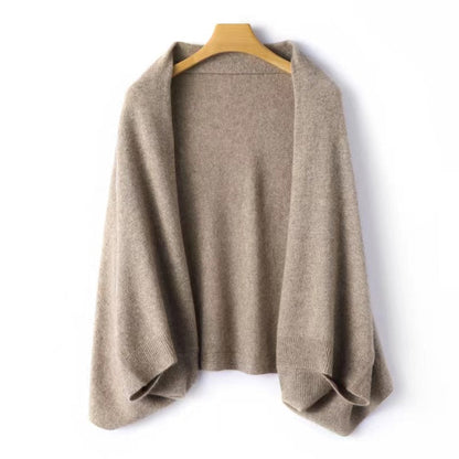Damen Merino Schal Mit Drapiertem Schnitt