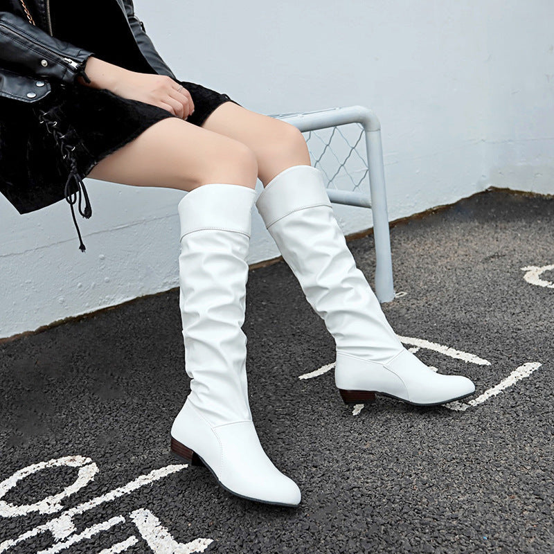 Knielange Slouch-Stiefel für Damen mit weichem Schaft
