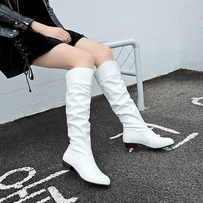 Knielange Slouch-Stiefel für Damen mit weichem Schaft