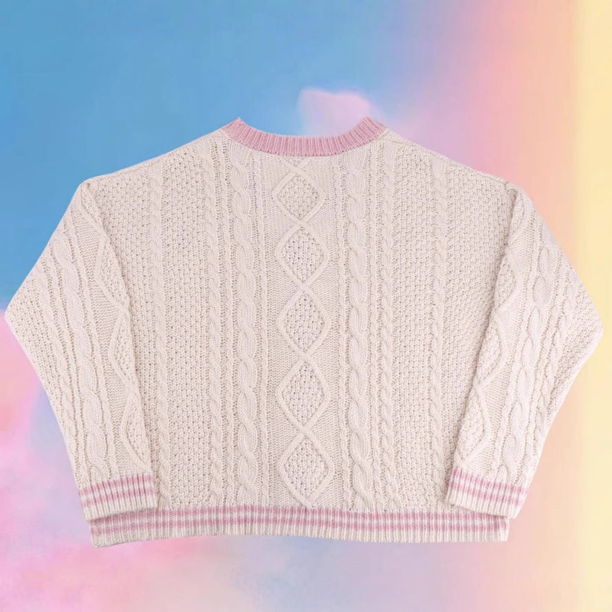 Damen-Cardigan mit verspielten Herz- und Sternapplikationen