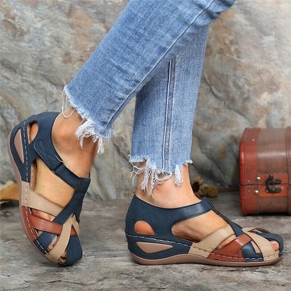 Damen Orthopädische Vintage-Sandalen mit rutschfester Sohle & Komfort