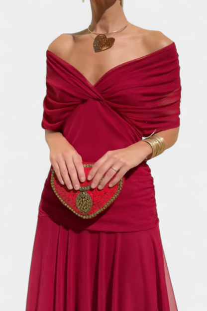 Damen Maxikleid Mit Blumenmuster Und V Ausschnitt
