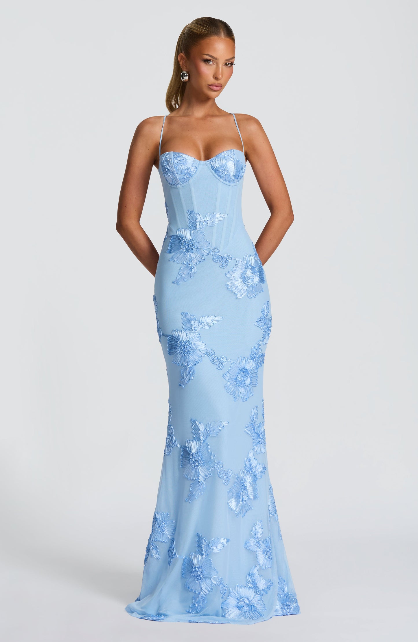 Elegantes Maxikleid für Damen mit Spaghettiträgern, Sommerhochzeitsgast