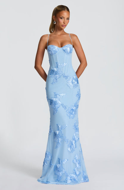 Elegantes Maxikleid für Damen mit Spaghettiträgern, Sommerhochzeitsgast