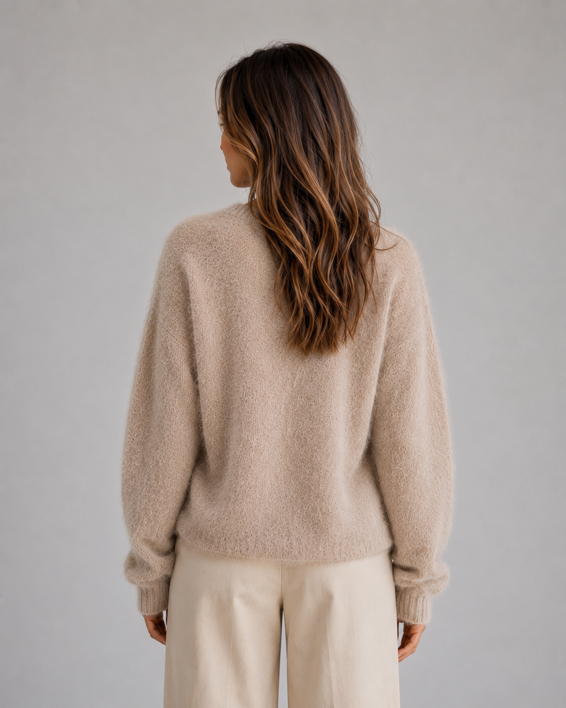 Weicher Damen-Cardigan aus Strick mit langen Ärmeln und Knopfverschluss