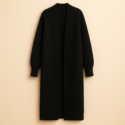 Damen Cardigan Grobstrick Lang Im Oversized Schnitt