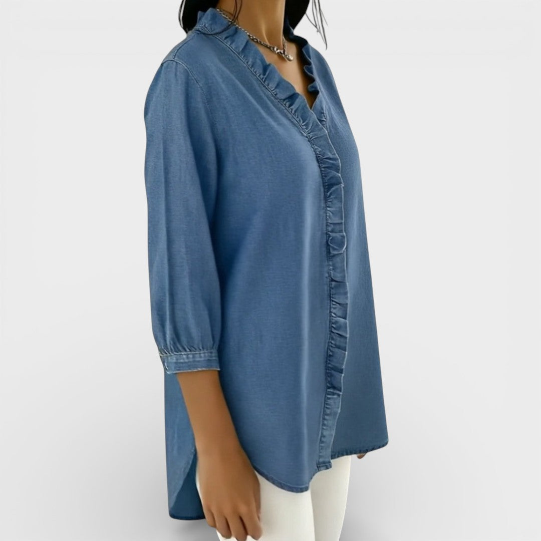Elegante Bluse mit Rüschen