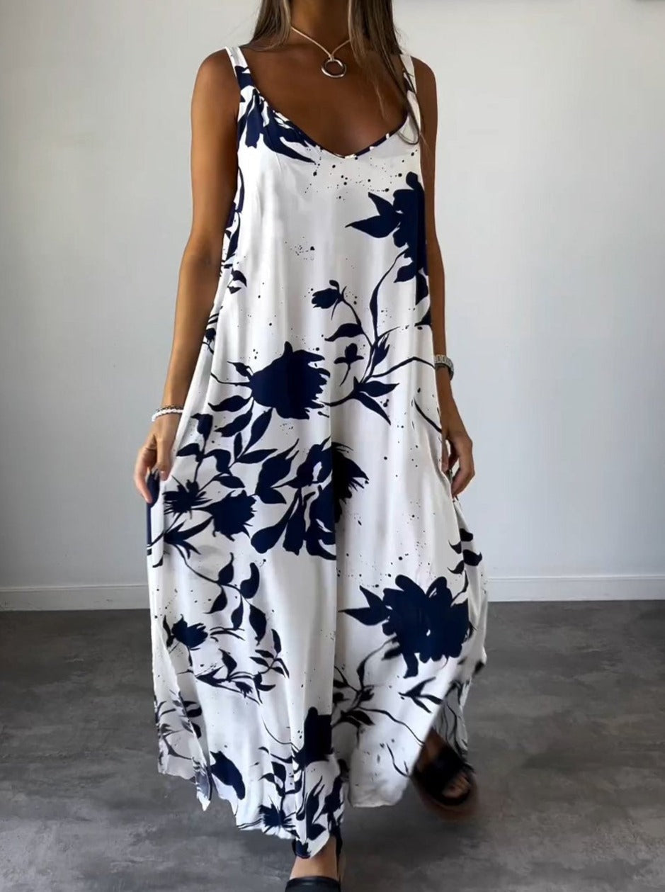 Modisches bedrucktes Damenkleid