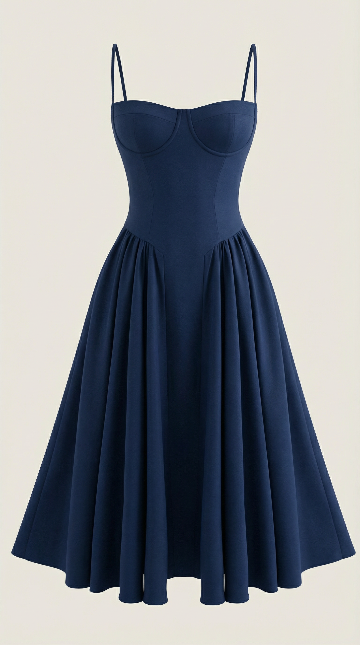 Damen Midikleid mit Blumenmuster und Korsett sowie herzförmigem Ausschnitt