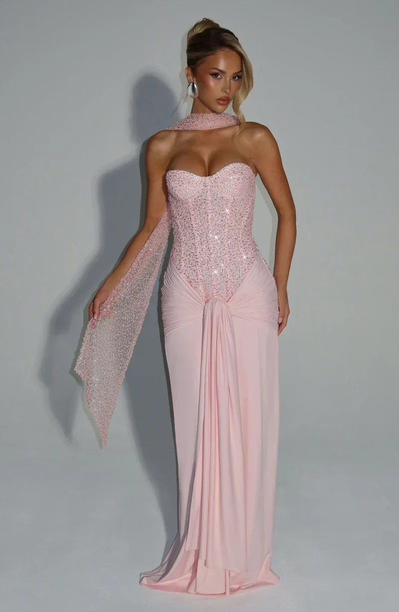 Damen Carina Maxikleid Stilvolles Abendkleid